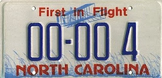 wright brothers first in flight license plate
