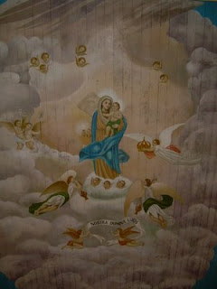 Pintura em madeira no teto da Igreja Pintura em madeira no teto da Igreja