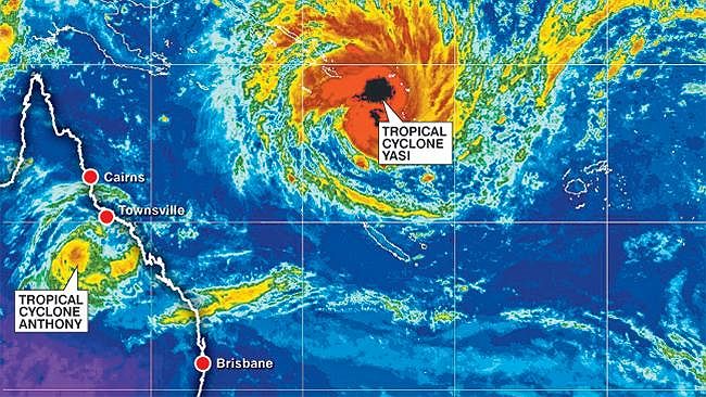 Satellite Image Cyclone Yasi. Recently, Cyclone Yasi