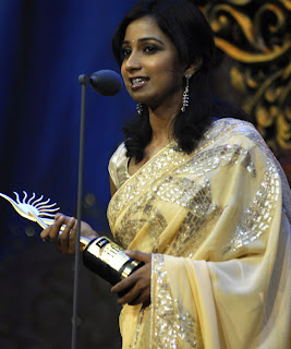 Shreya Ghoshal won the Best Playback Singer (Female) award for the song Teri Ore from Singh is Kinng