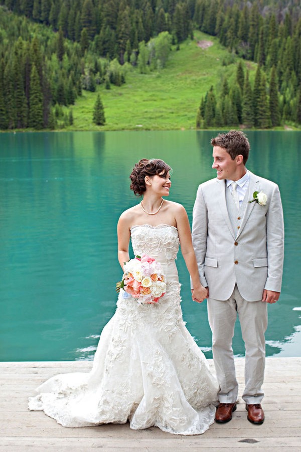 Real Wedding Colorful Canadian Lakeside Wedding