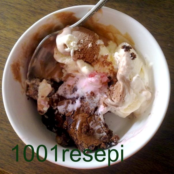 Brownie With Ice Cream Koleksi 1001 Resepi