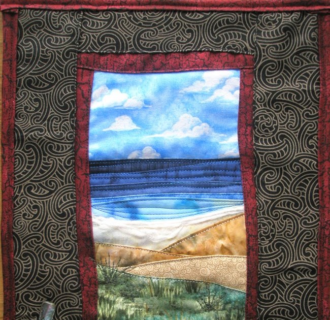 Madness and mess: A mini quilted beach scene for etsy store