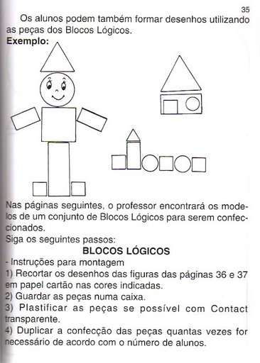 Trabalhos e dicas para a escola: Atividades com blocos lógicos