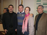 J.C. León, Juan Manuel Cao, Gina Montaner y otro colega