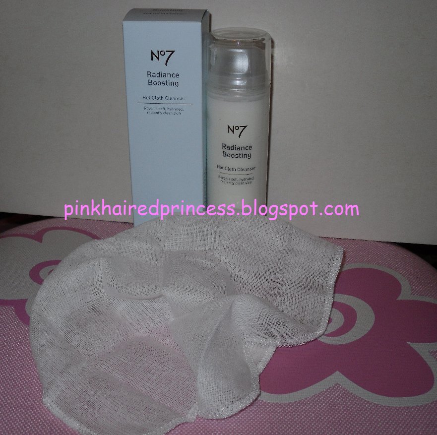 Pink Haired Princess Review No7 Radiance Boosting Hot Cloth Cleanser