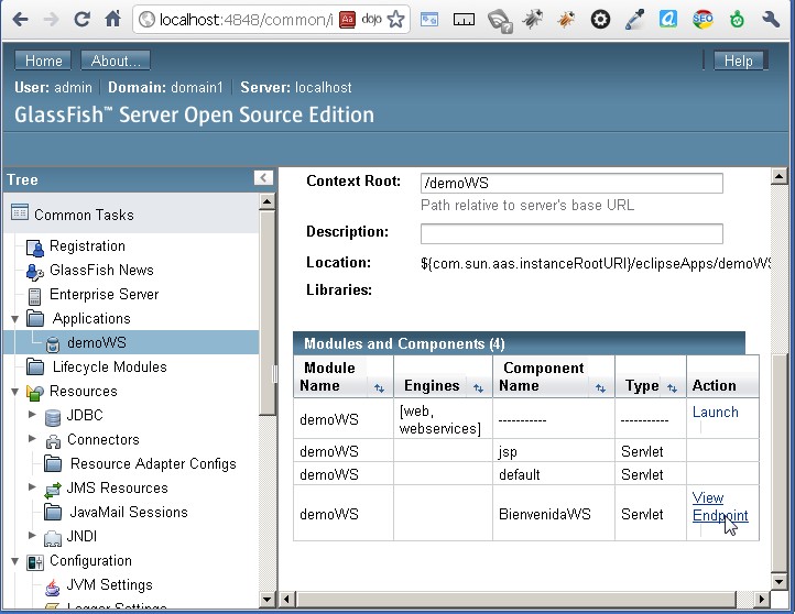Crear  Services con Eclipse Helios y GlassFish