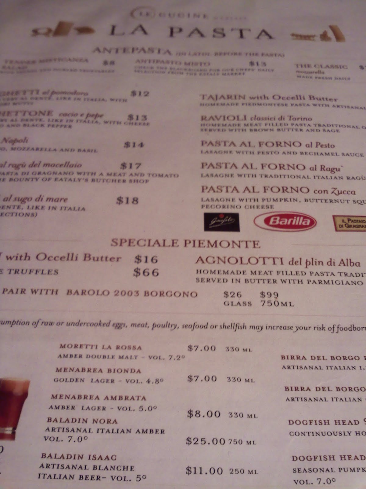 I Support Food & Retail Eataly La Pasta