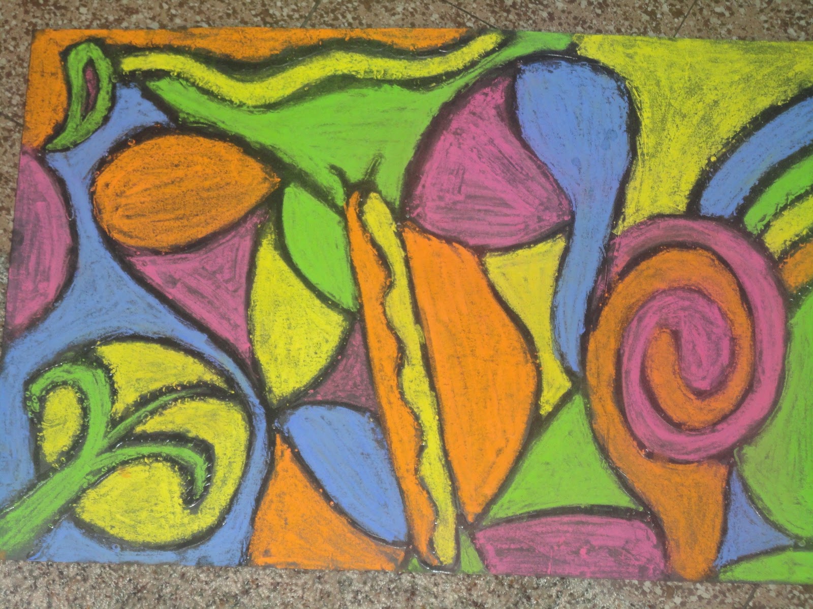 Art in the Classroom Glue and Chalk Pastels