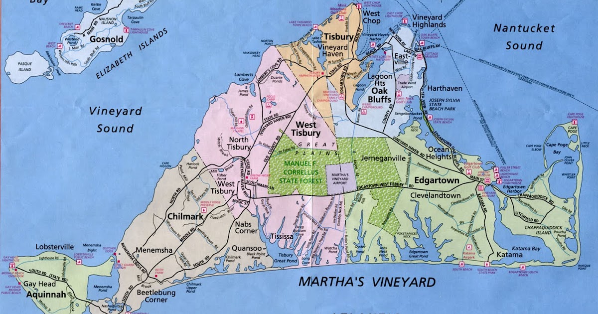 Printable Martha's Vineyard Map