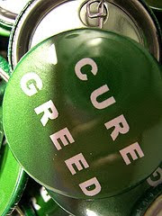 button that says Cure Greed