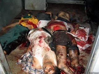 photo of shot up Iraqi civilians
