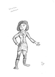 assistant sketches final farther somewhat sophisticated produced outline sketch yet same character using into