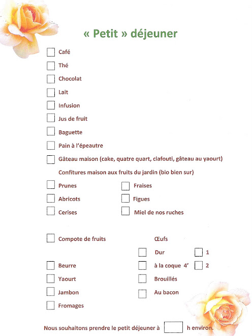votre petit déjeuner