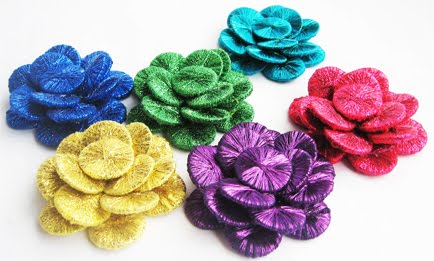 sparckles flower brooche ch