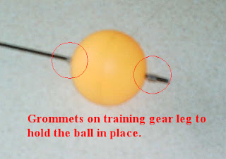 Rubber grommets and balls
