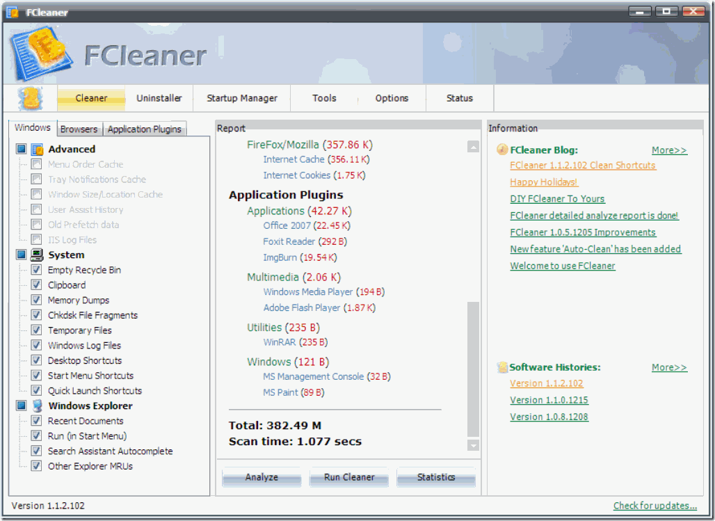 Kru Share: ทำความสะอาดวินโดวส์ต้อนรับปีใหม่ด้วย FCleaner