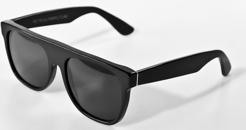 Retro Super Future Flat Top black sunglasses