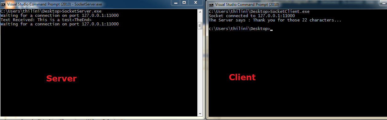 Synchronous Client Server Application in C#