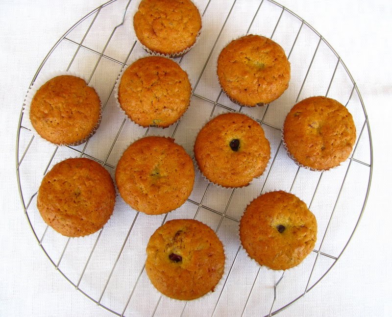 mushitza Cherry Jam Muffins with Rolled Oats