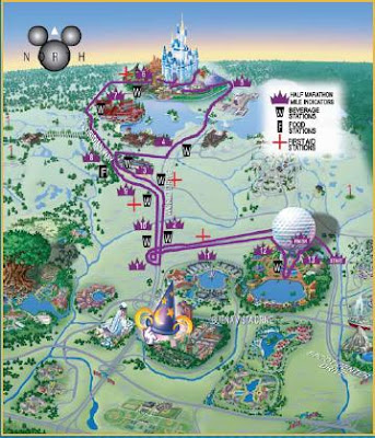 Disney World Map 2011. The course Map is pictured