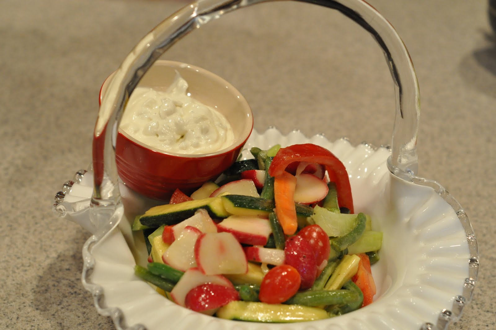 Dining Well FrenchStyle Crudités with Blue Cheese Dip