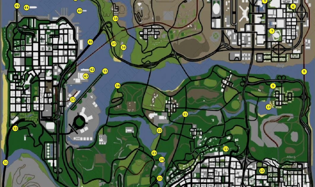 GTA MAPA DE 50 OSTRAS