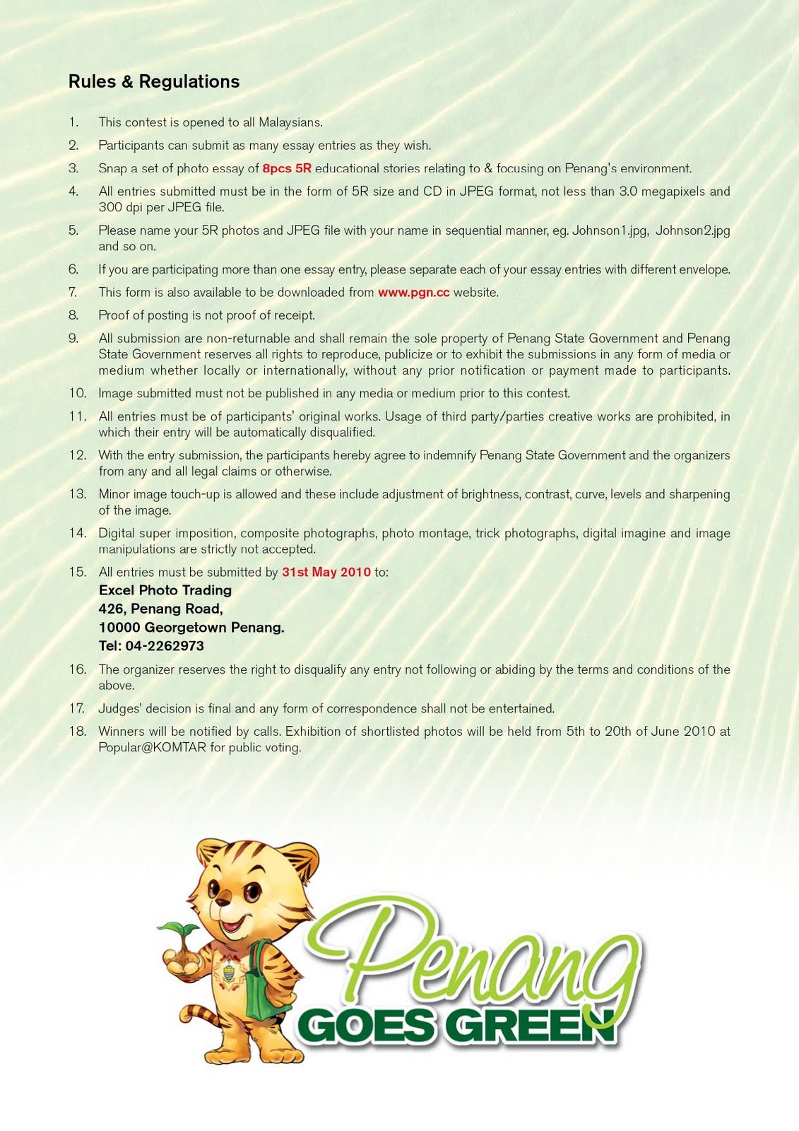 Go green essay contest 08 picture