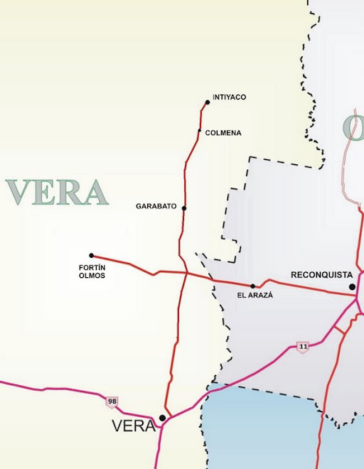 Mapa regional de zonas asfaltadas