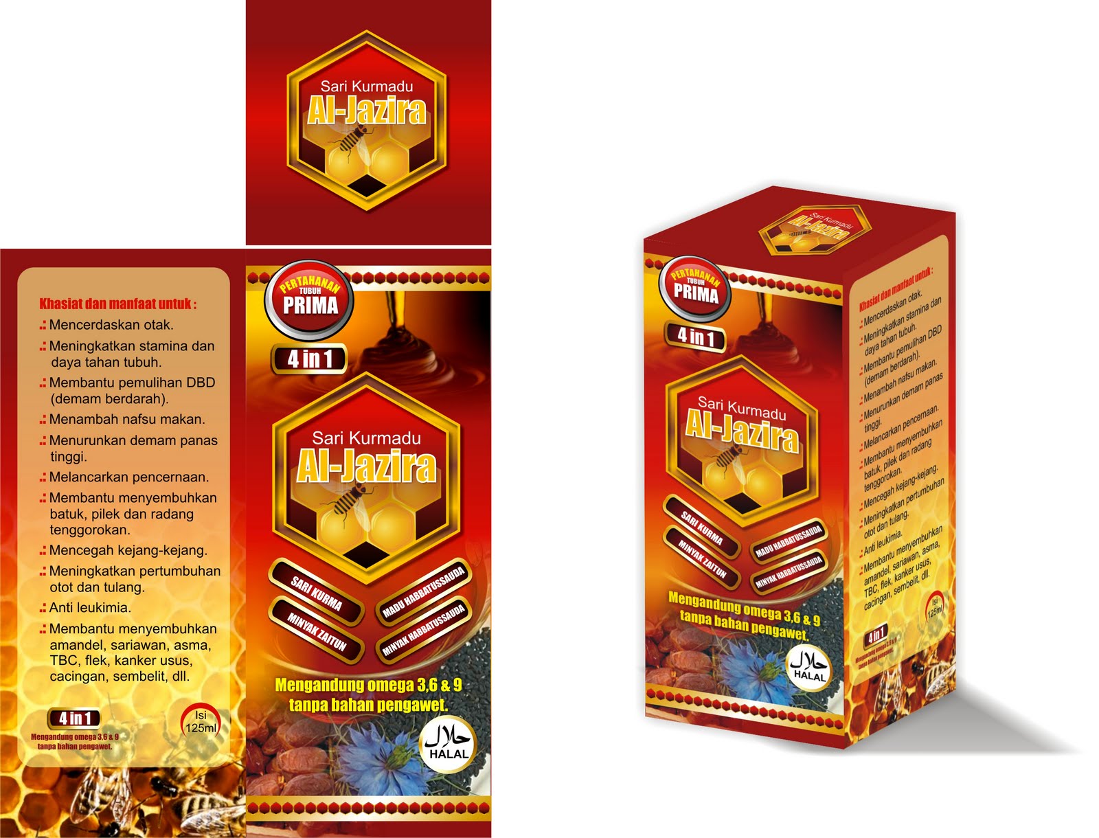 desain foto & desain gambar: DESAIN KEMASAN SARI KURMADU AL-JAZERA by