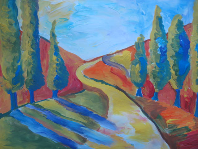 MaryMaking: More Finger Painted Fauvist Landscapes
