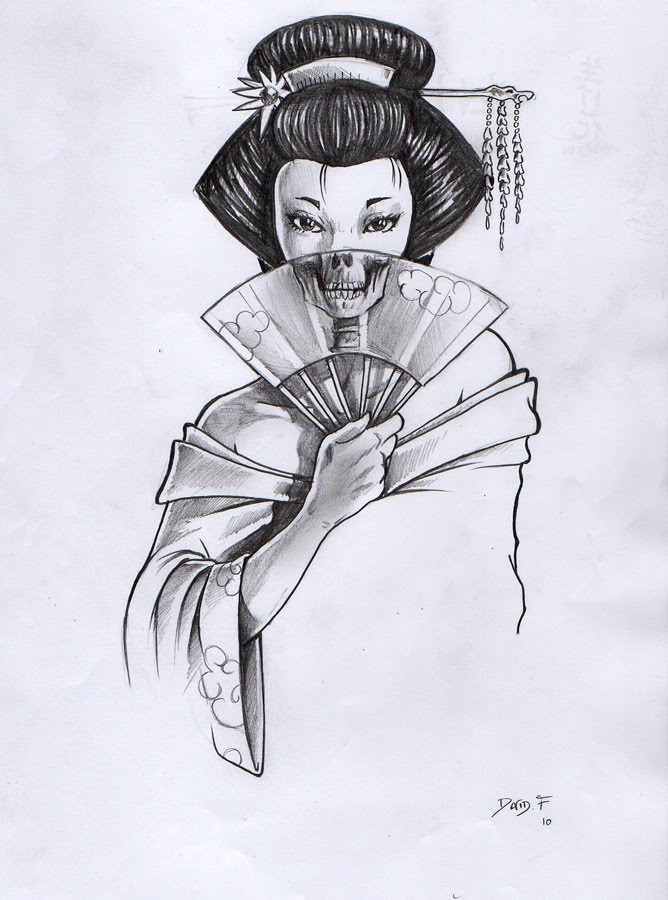 dessin manga geisha