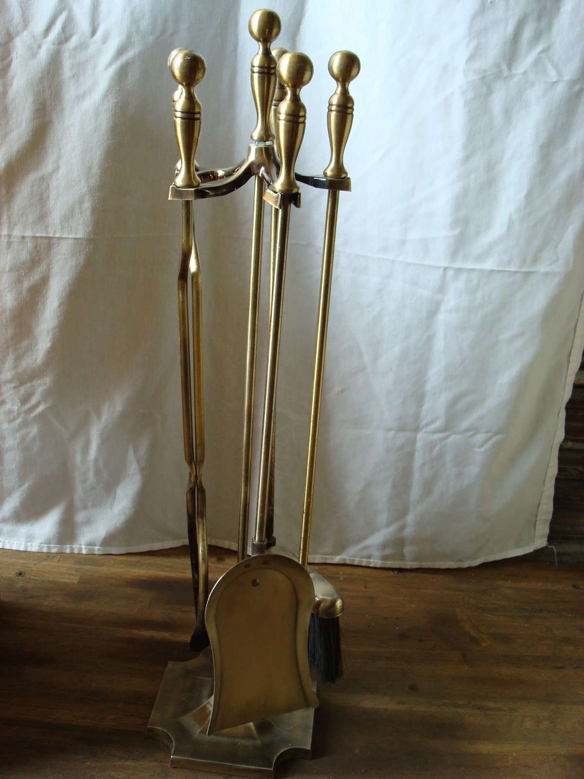 IC Church Auction 2010 Solid Brass Fireplace Set