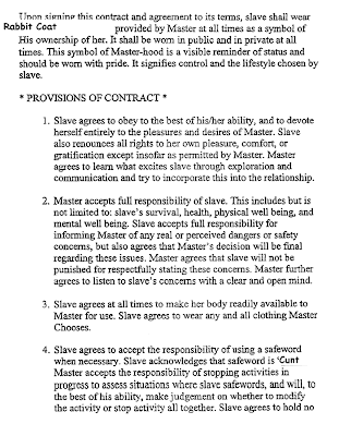 Gay slave contracts Shemale porn career