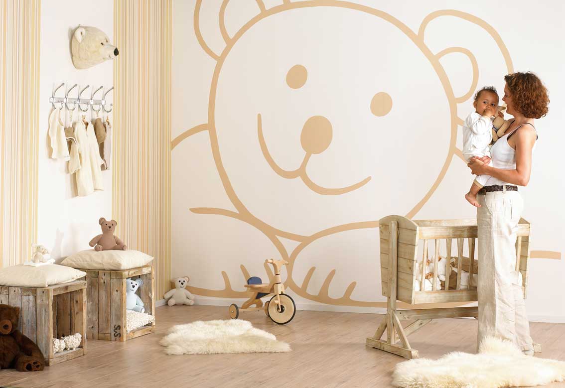 Baby Room Wall Decorating Idea
