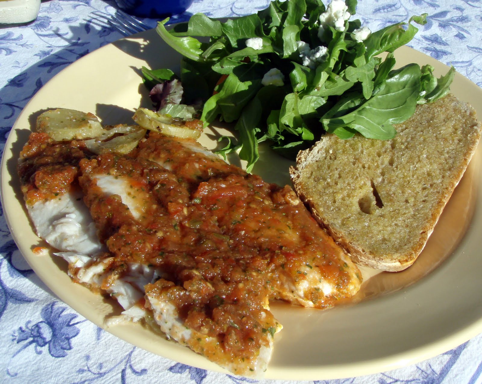 Pineapple Grass JalapenoBaked Fish with Roasted Tomatoes & Potatoes
