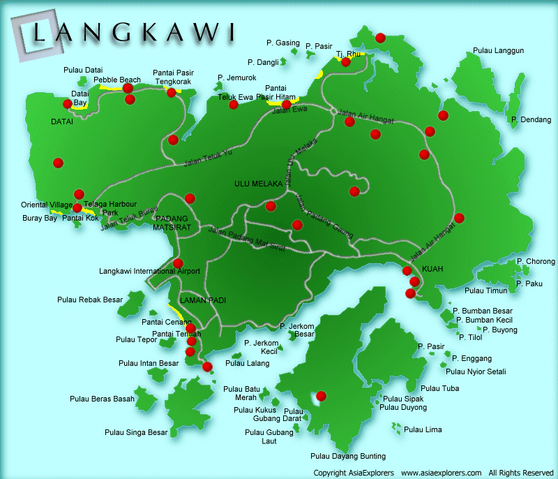 morning polaris holidays & event: Langkawi Map