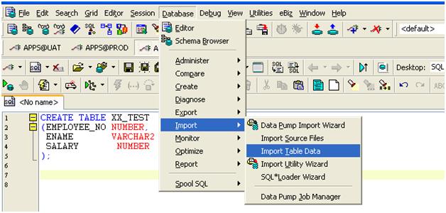 How To Import Data From Excel Into Oracle Table Using Toad - Design Talk