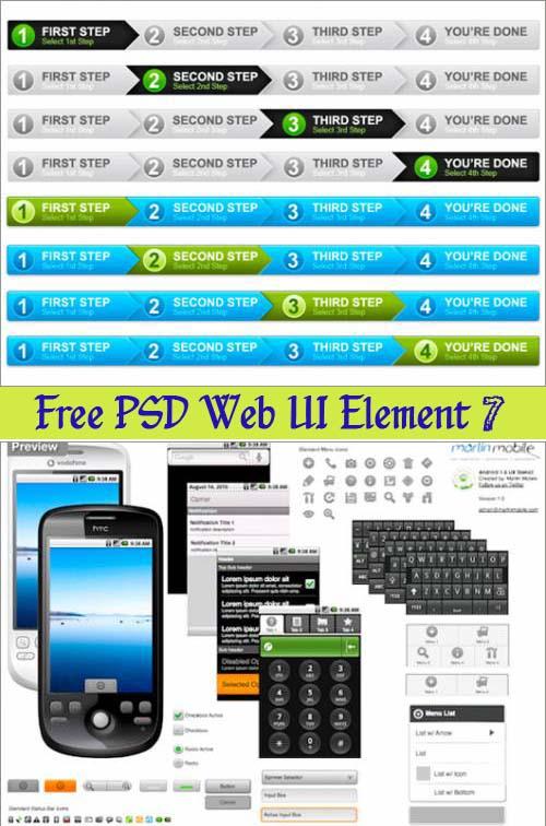 125 Free Web UI Element PSD Packs ~ best ui psd