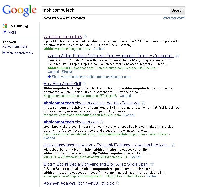 How to Remove left Sidebar in Google search Tech India HQ