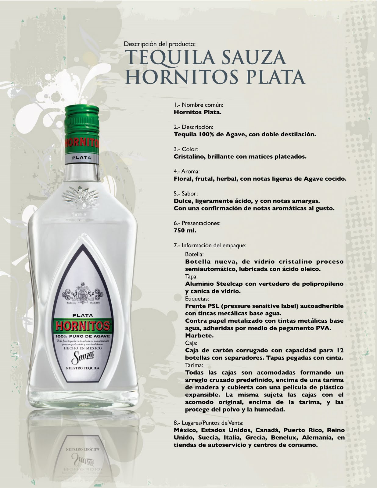 Miss Jessie's Diseño Editorial de Ficha Técnica Tequila / Editorial Design