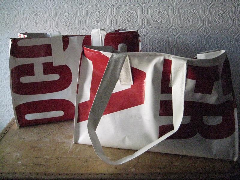 Ibidem Project vinyl banner shopping bags