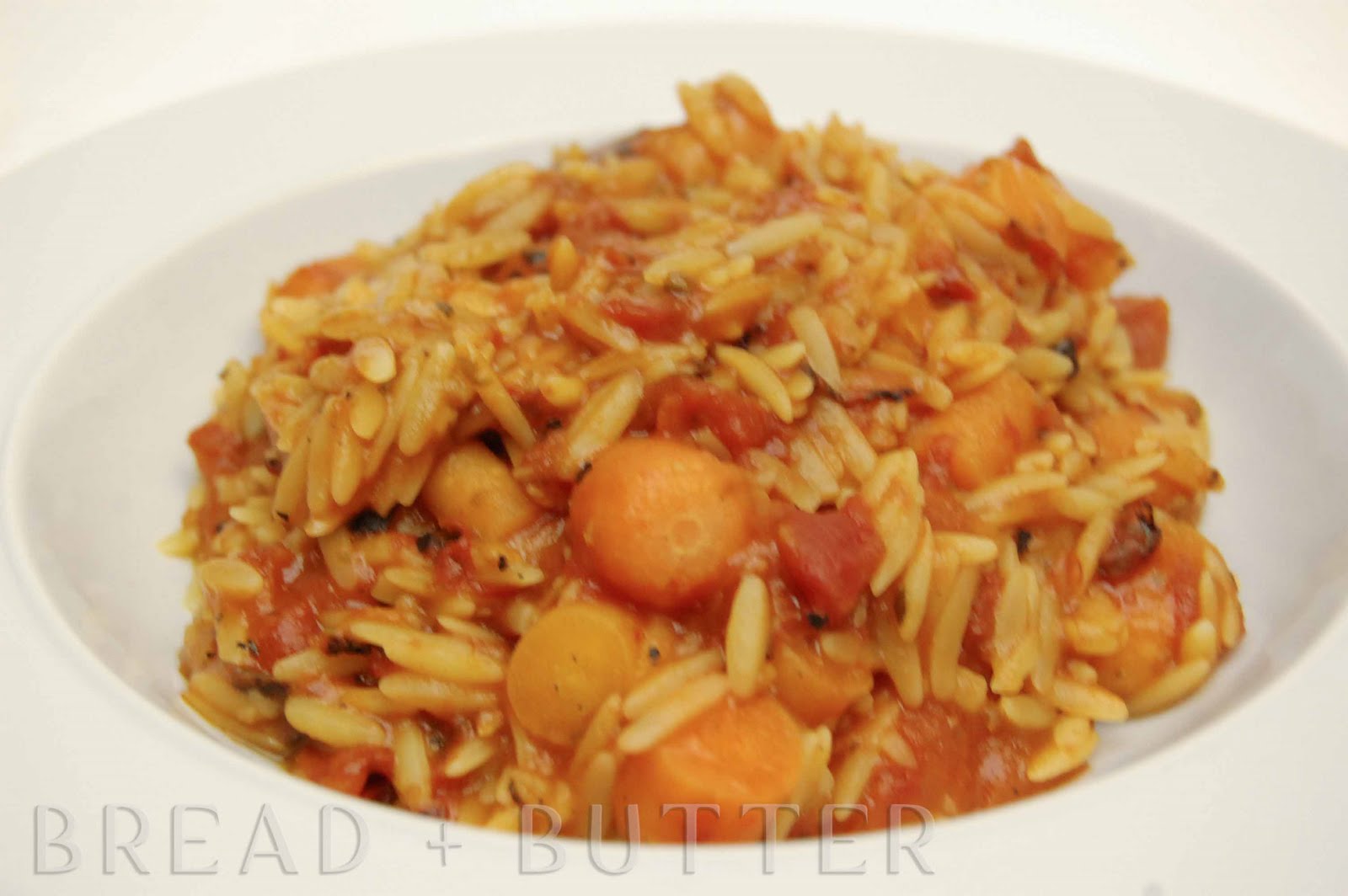 Bread + Butter Stewed Tomato and Orzo