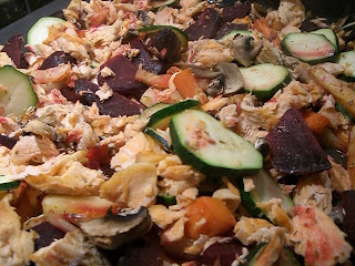 CIMG6824 - Ugnsrostade rotfrukter med lax, ruccola och granatäpple