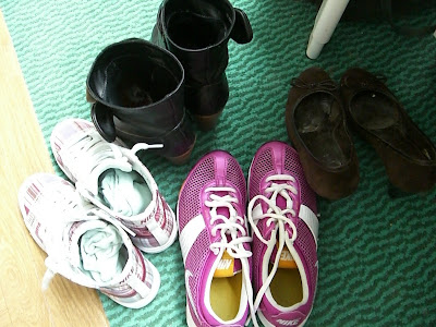 Skor+p%C3%A5+jobbet - Bra träningspass får mig på bra humör