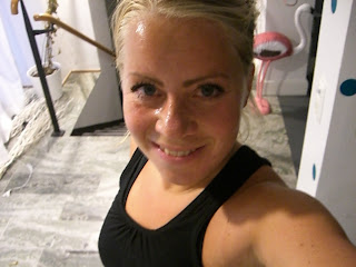 Svettig+Karin - Morgonträning innan första jobbdagen efter semestern