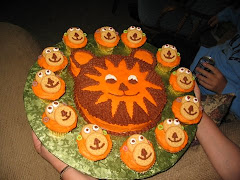 The cake I made for Ava's Jungle Birthday Party