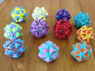 Collection of Tomoko Fuse Floral Origami Globes