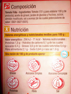 ingredientes del tomate frito