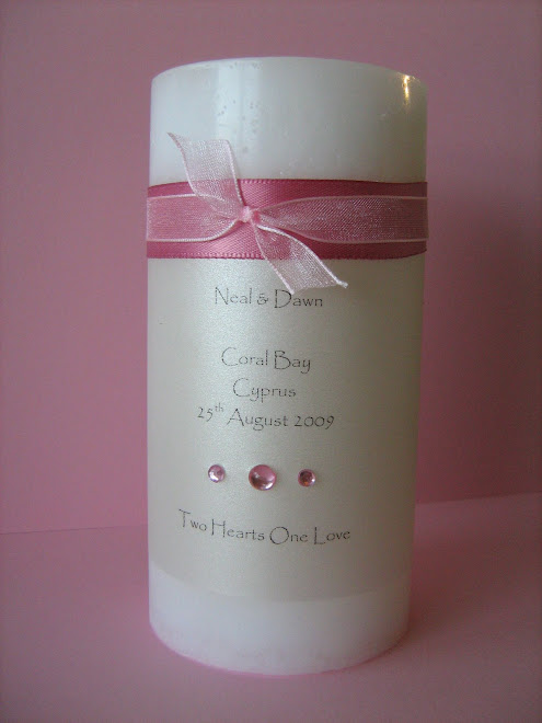 PERSONALISED CANDLE, ANY COLOUR/TEXT